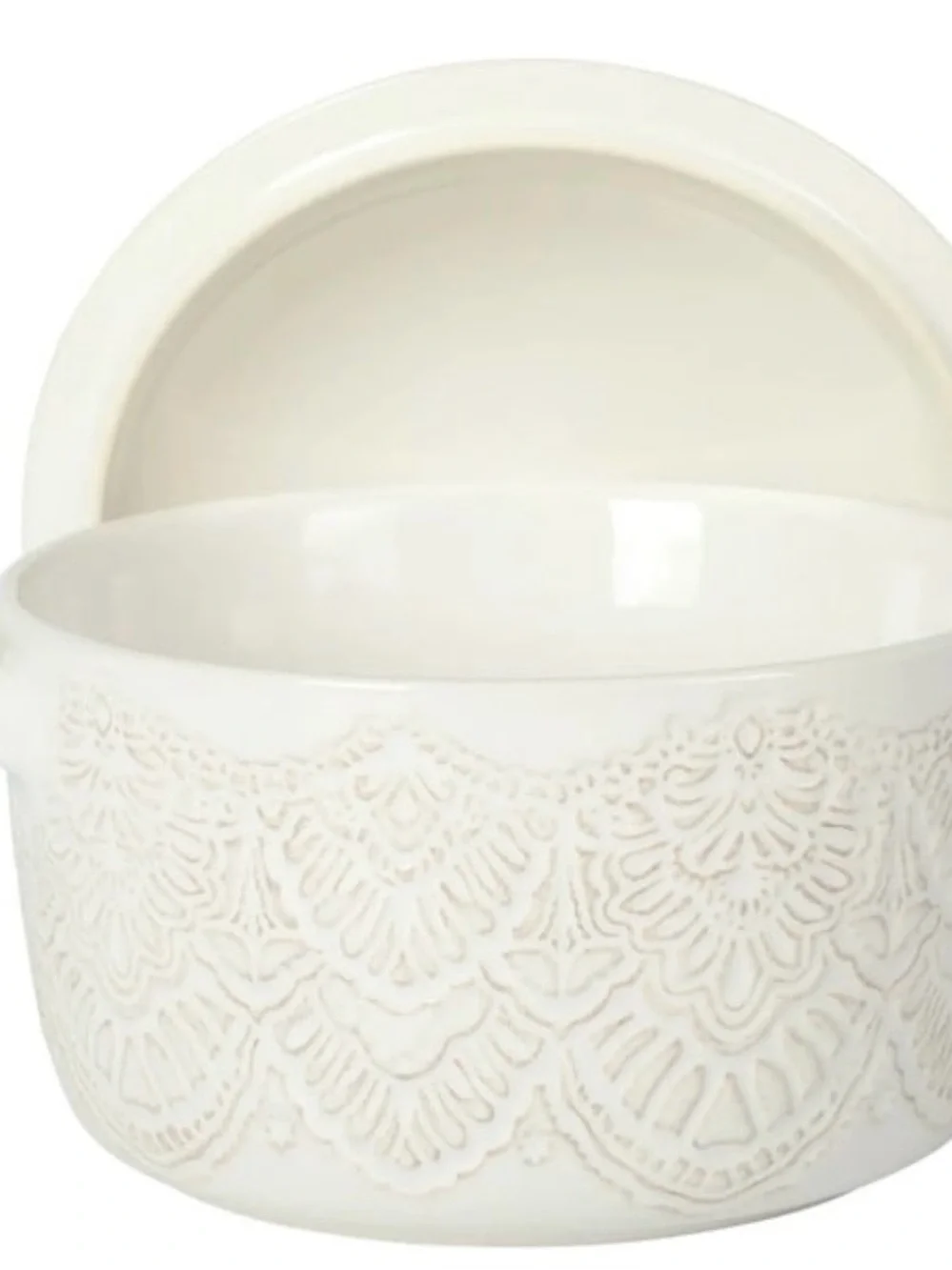 The Pioneer Woman 1QT Cocotte Casserole Baking Dish Stoneware Vintage Lace Linen
